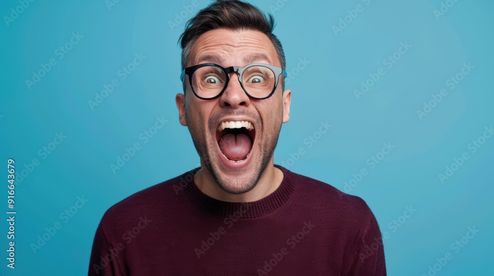 The Excited Man Shouting The Excited Man Shouting