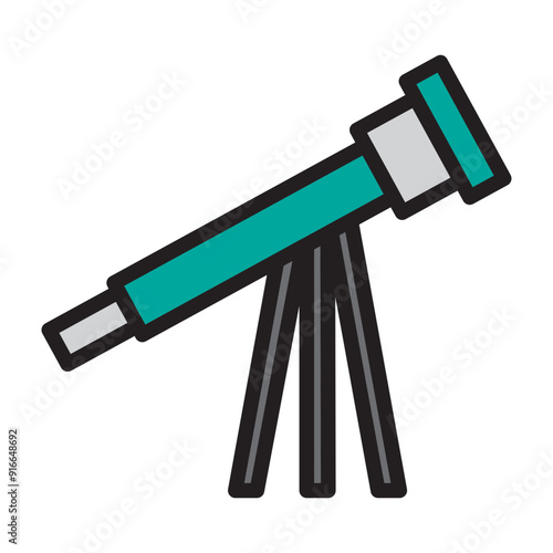 Telescope Vector Filled Icon Design