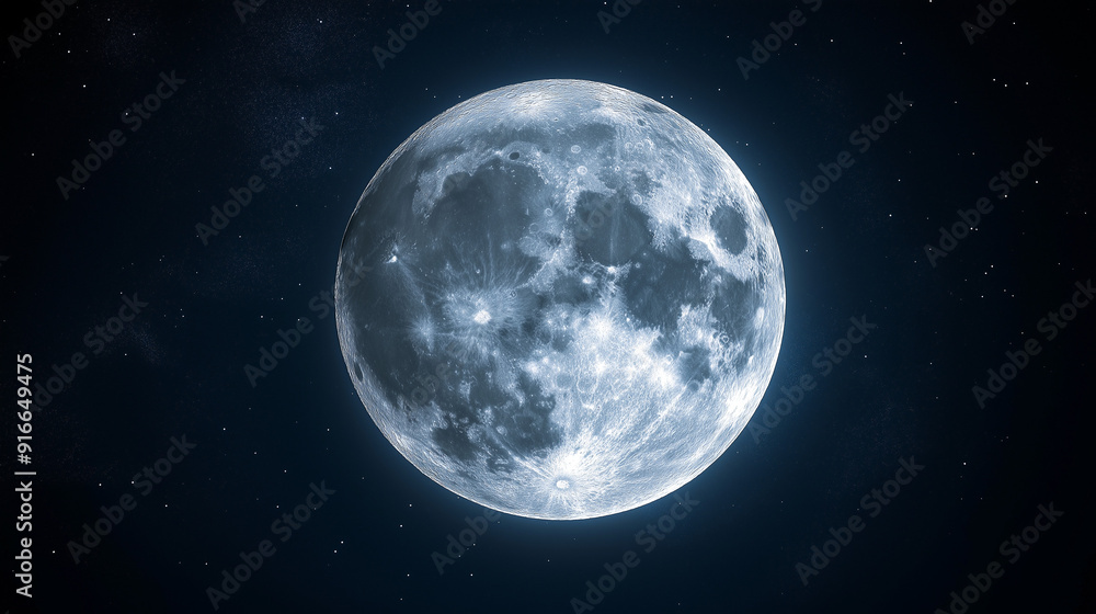 The full moon is in the sky at night The full moon is in the sky at night