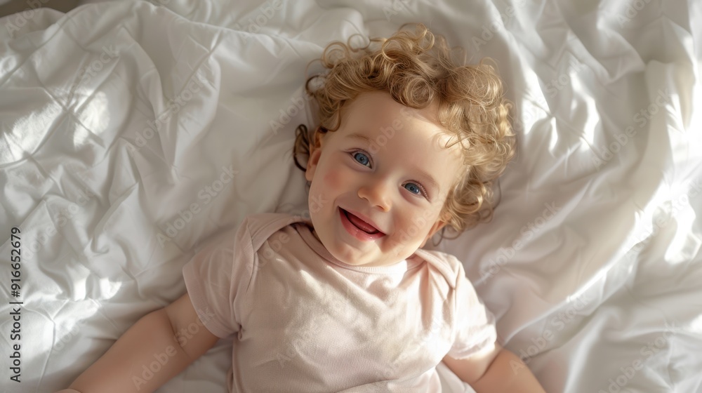 The smiling curly baby The smiling curly baby