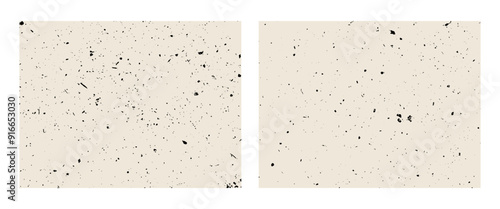 Recycled rice paper backgrounds collection. Tiny speckle eggshell texture pattern. Grainy organic kraft paper texture. Off-white bg. Cream color handmade banner backdrop. Light beige sand grain effect