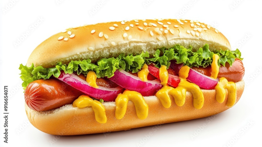 A hot dog clipart, fast food element, pixel art style, bright colors, isolated on white background A hot dog clipart, fast food element, pixel art style, bright colors, isolated on white background