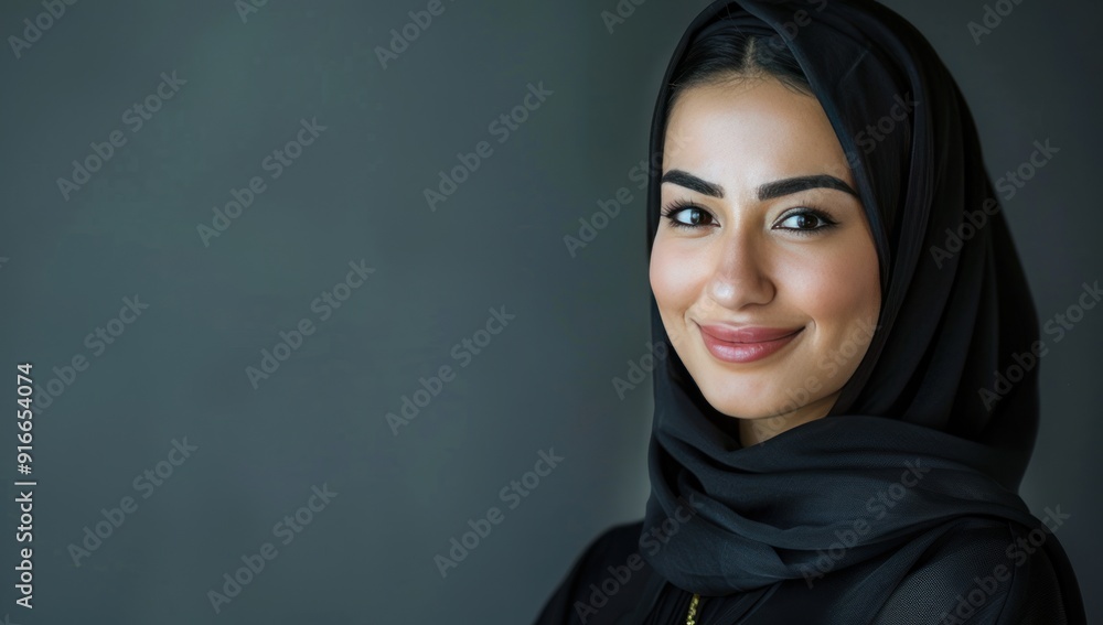 Portrait of a Smiling Woman in a Headscarf Portrait of a Smiling Woman in a Headscarf