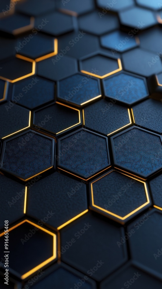 3d rendering of the hexagonal pattern on black background 3d rendering of the hexagonal pattern on black background