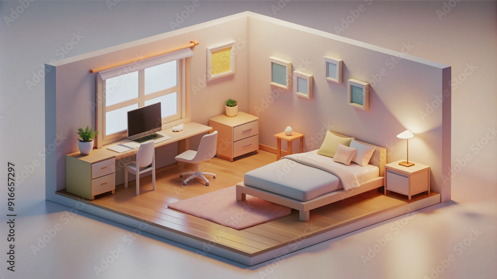 Cute 3D small room children's room Cute 3D small room children's room