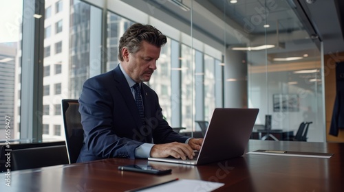 The businessman at laptop