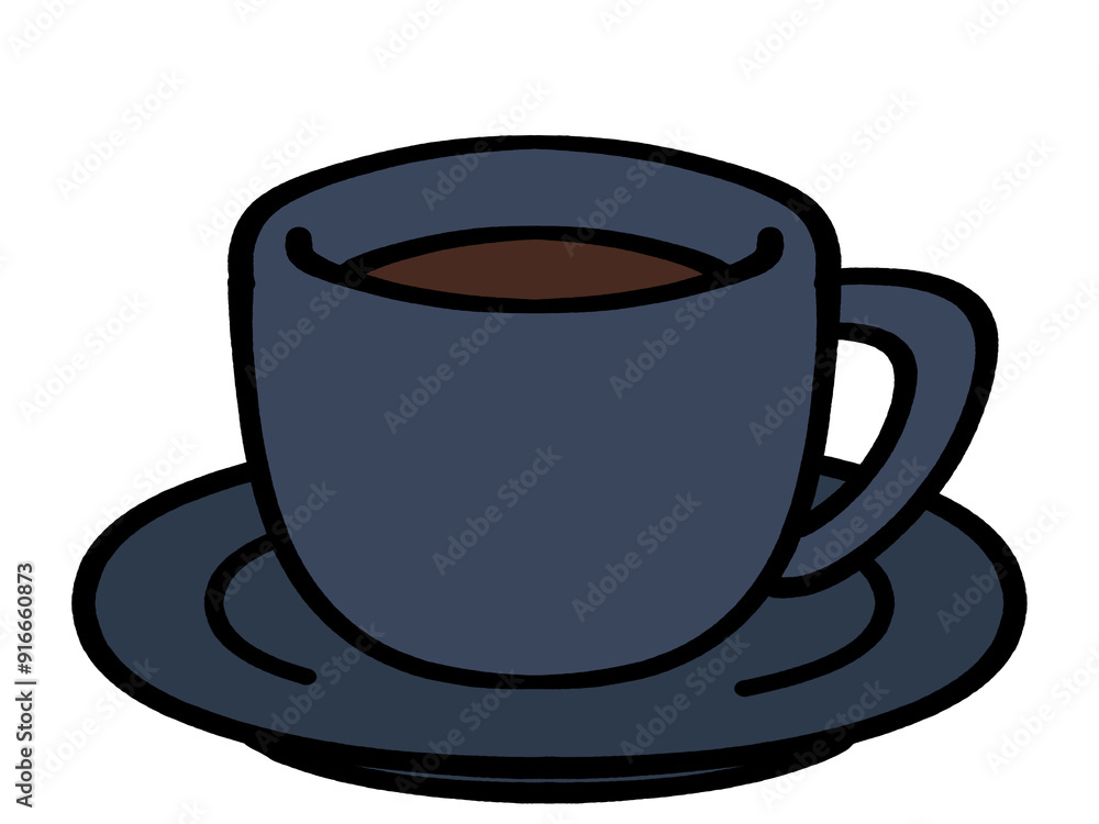 シンプルなコーヒーカップとソーサーのイラスト素材 シンプルなコーヒーカップとソーサーのイラスト素材
