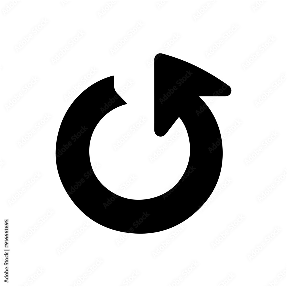 Black round arrow icon silhouette vector illustration design on white background. Black round arrow icon silhouette vector illustration design on white background.