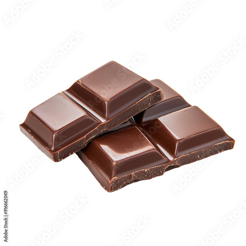 Milk chocolate bars isolated.
