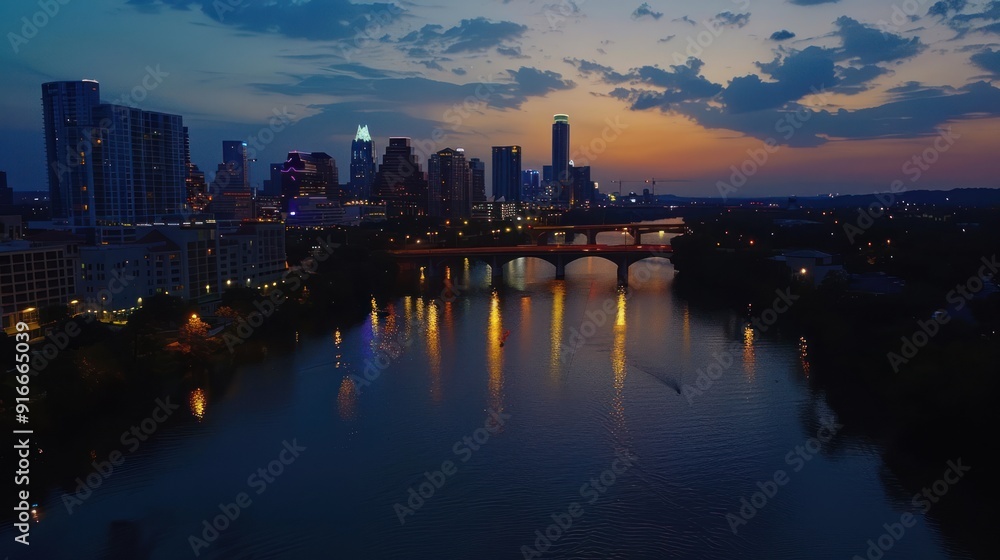 Fototapeta premium Austin Skyline at Twilight