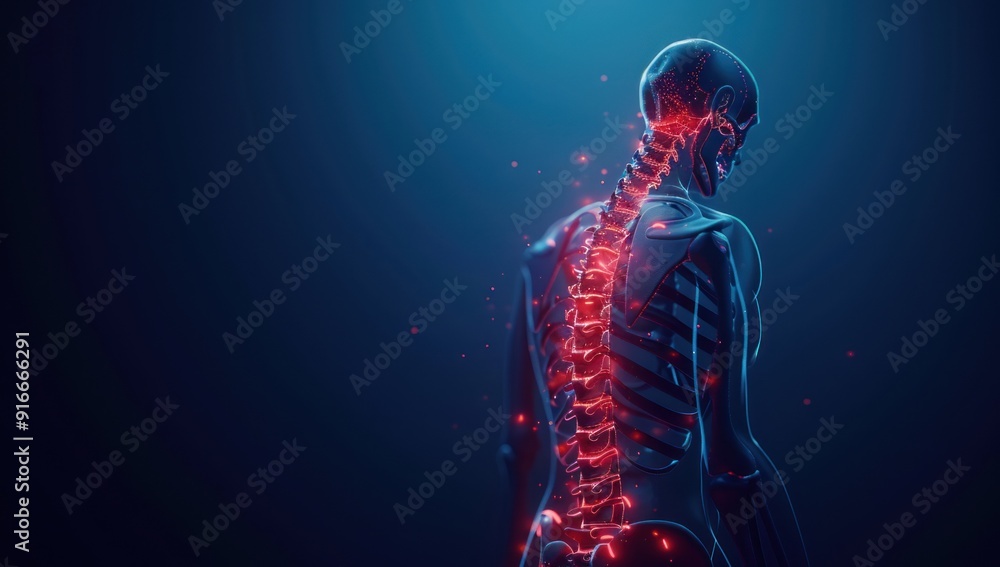 Human Anatomy Illustration - Spine and Back Human Anatomy Illustration - Spine and Back