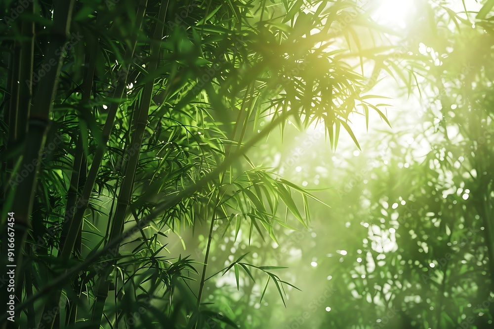 Bamboo forest with sunlight and bokeh background Bamboo forest with sunlight and bokeh background