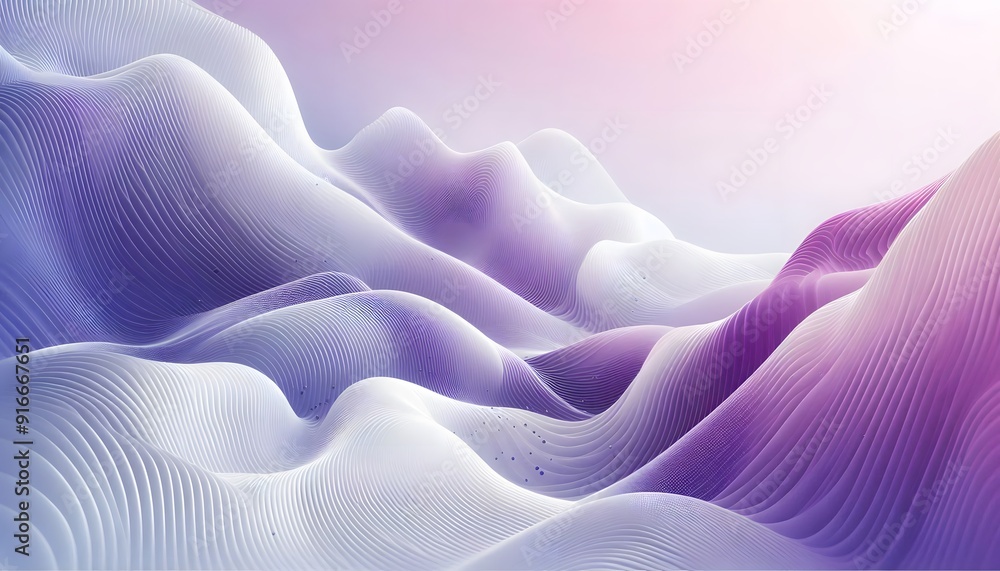 Abstract waves of purple and pink with smooth curves flowing in a digital gradient design Abstract waves of purple and pink with smooth curves flowing in a digital gradient design