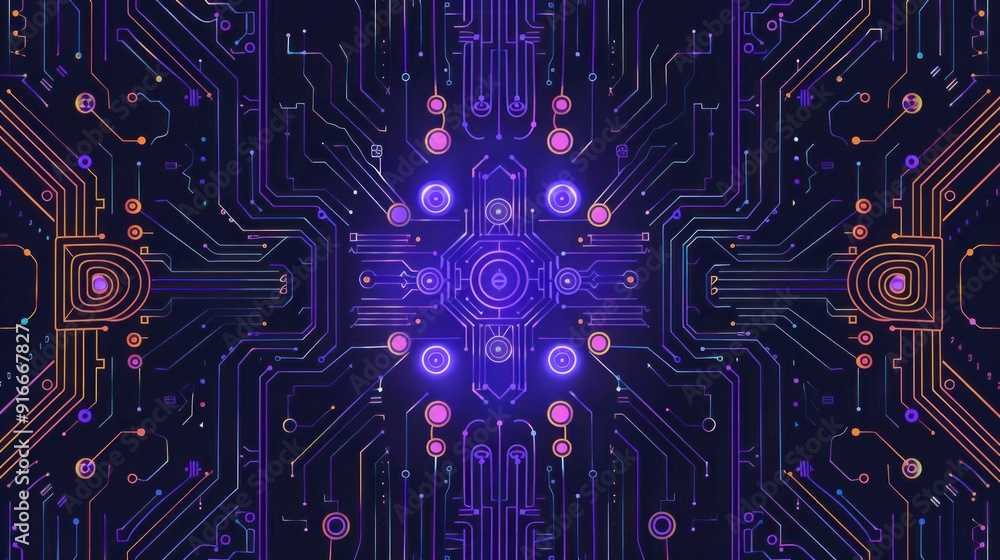 Abstract Circuit Board Design Abstract Circuit Board Design