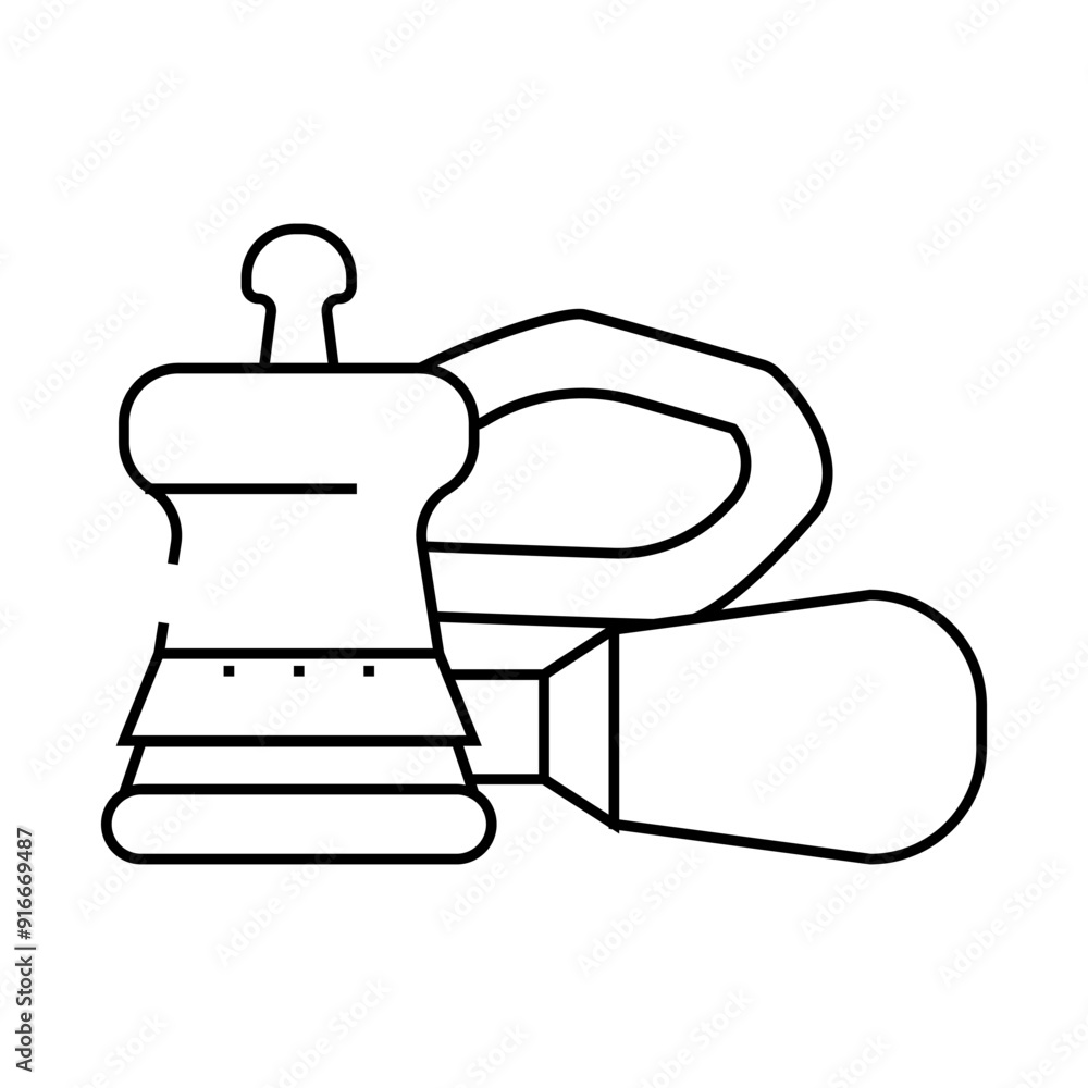 orbital sander tool line icon vector. orbital sander tool sign. isolated contour symbol black illustration orbital sander tool line icon vector. orbital sander tool sign. isolated contour symbol black illustration