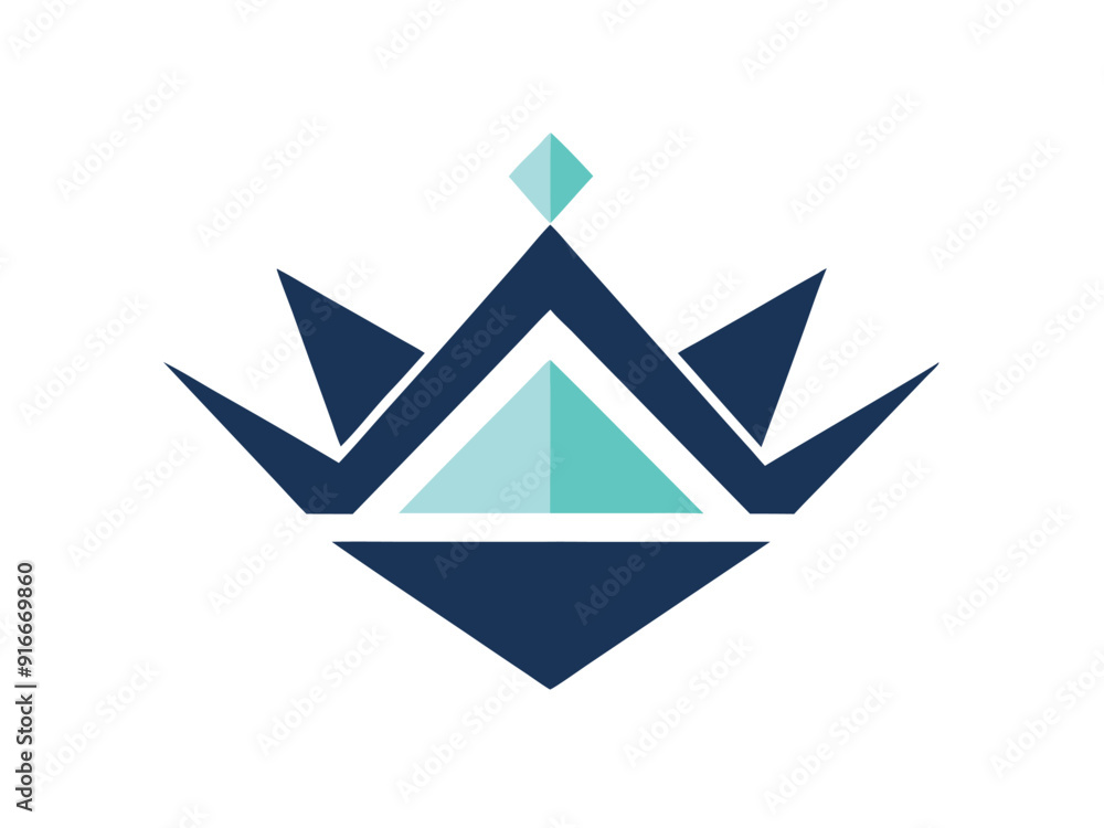 Modern Crown Logo with Sleek Lines - Minimalist Design Modern Crown Logo with Sleek Lines - Minimalist Design