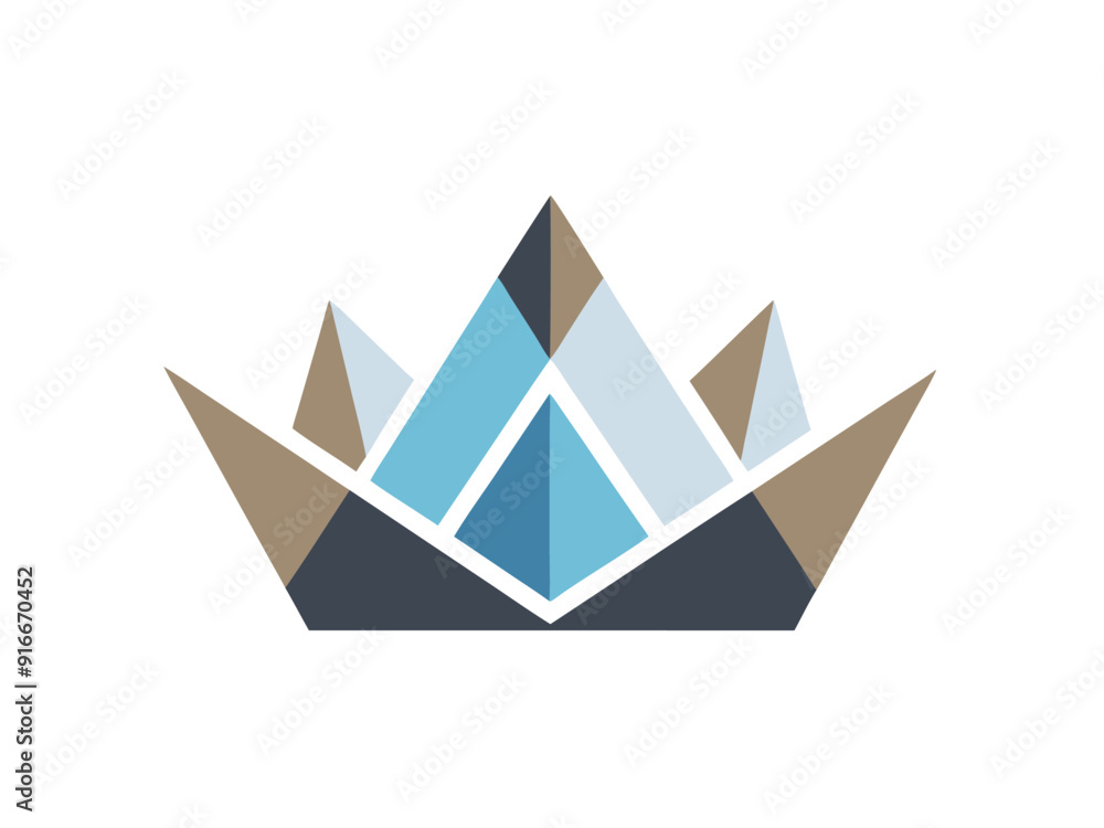 Modern Crown Logo with Sleek Lines - Minimalist Design Modern Crown Logo with Sleek Lines - Minimalist Design