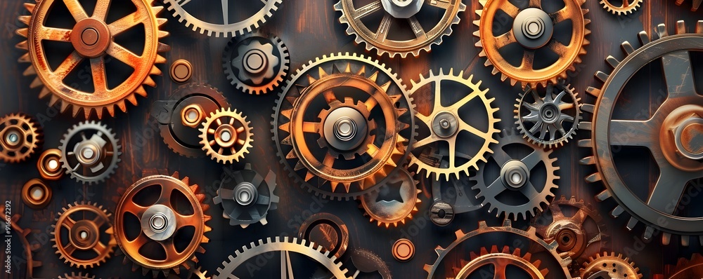 Steampunk Gear Background. Steampunk Gear Background.