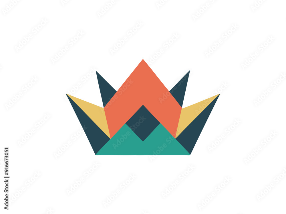 Modern Crown Logo with Sleek Lines - Minimalist Design Modern Crown Logo with Sleek Lines - Minimalist Design