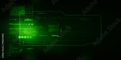 Wallpaper Mural 2d illustration Abstract futuristic electronic circuit technology background Torontodigital.ca