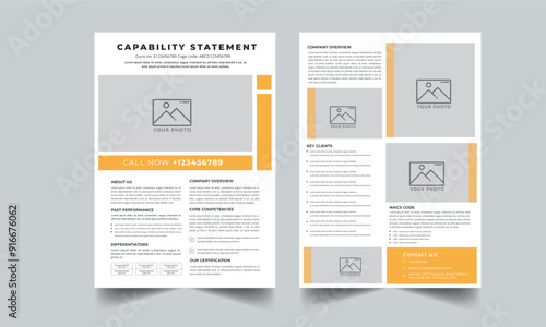 Capability Statement Template Design.