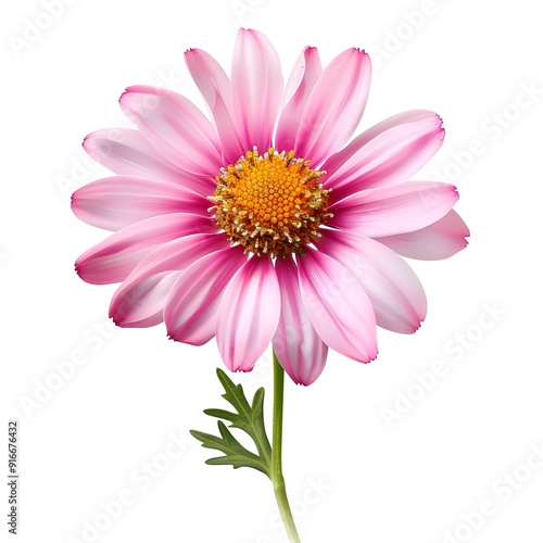 Pink Flower Isolated on White Background