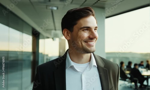 Wallpaper Mural portrait of a smiling business person Torontodigital.ca