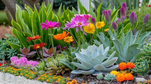 Wallpaper Mural Exotic perennial garden flower varieties, exotic perennials, unique and exotic perennial flowers thriving in a well-kept garden Torontodigital.ca