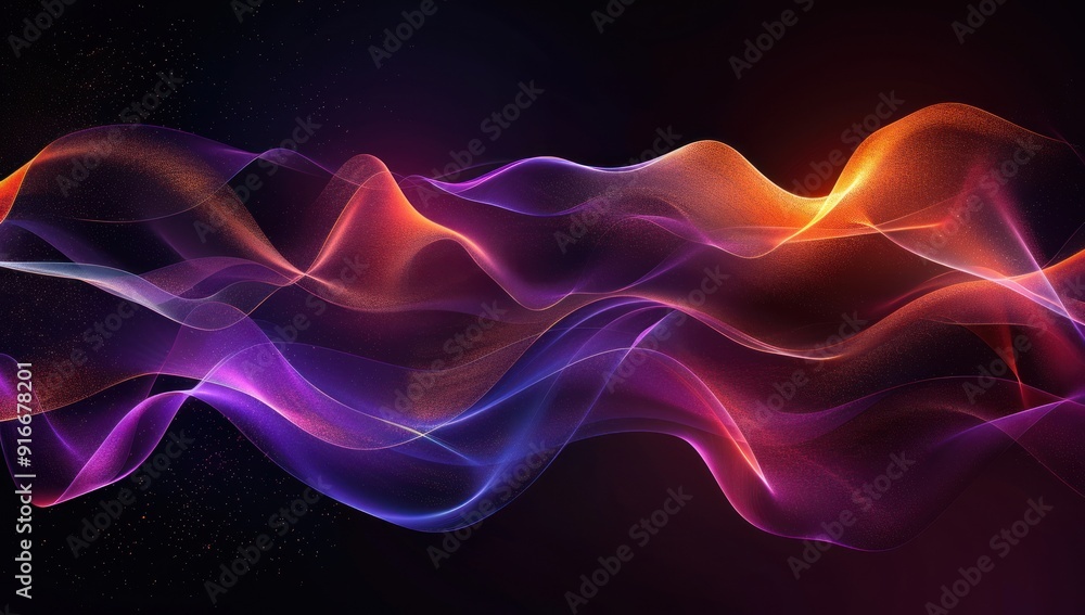 Obraz premium Abstract Glowing Waves