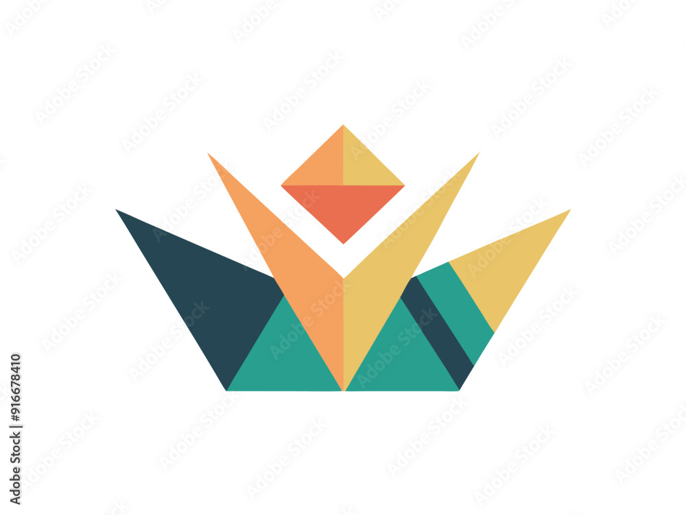 Modern Crown Logo with Sleek Lines - Minimalist Design Modern Crown Logo with Sleek Lines - Minimalist Design