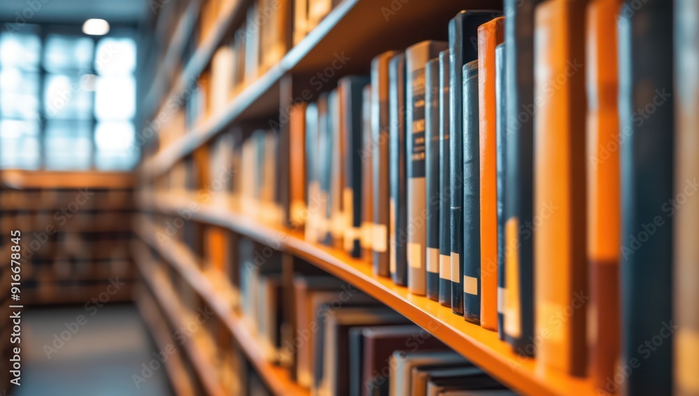 Obraz premium Bookshelf in Library
