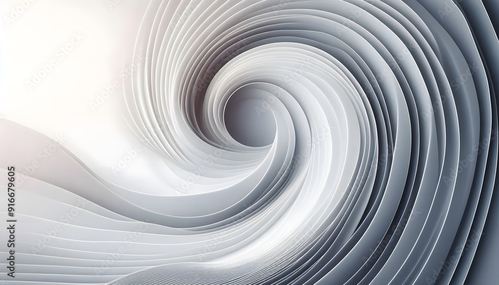 Abstract swirl of gray and white curves with smooth gradients and flowing lines Abstract swirl of gray and white curves with smooth gradients and flowing lines