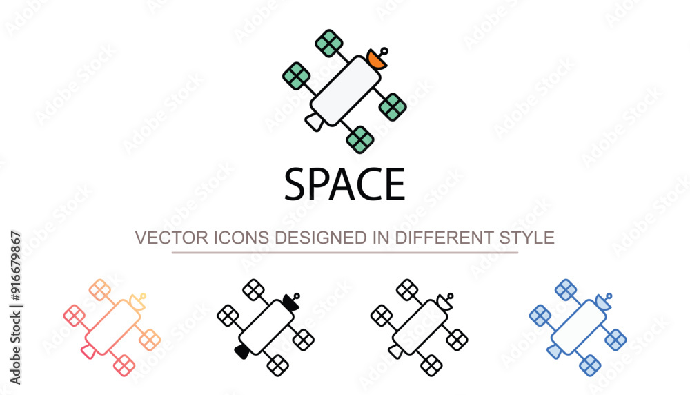 Space icon design with white background stock illustration Space icon design with white background stock illustration