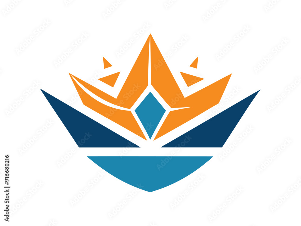 Modern Crown Logo with Sleek Lines - Minimalist Design Modern Crown Logo with Sleek Lines - Minimalist Design