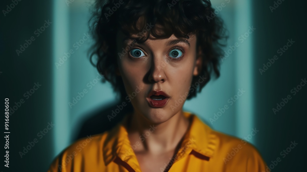 Terrified person hiding from a shadowy figure, Horror fear shock, intense suspense Terrified person hiding from a shadowy figure, Horror fear shock, intense suspense