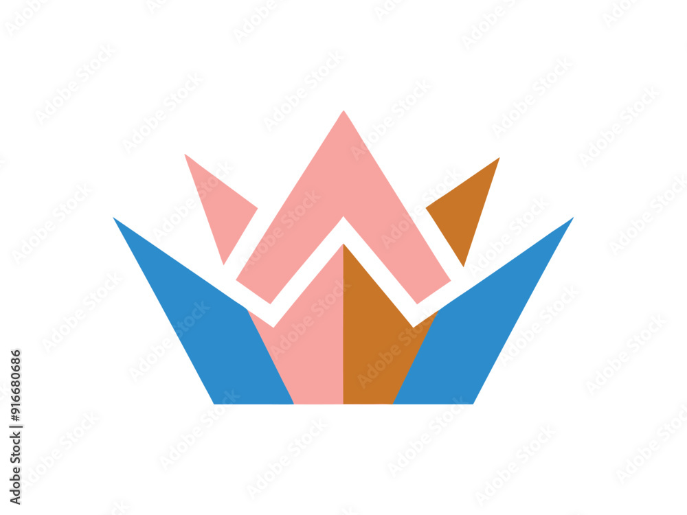 Modern Crown Logo with Sleek Lines - Minimalist Design Modern Crown Logo with Sleek Lines - Minimalist Design