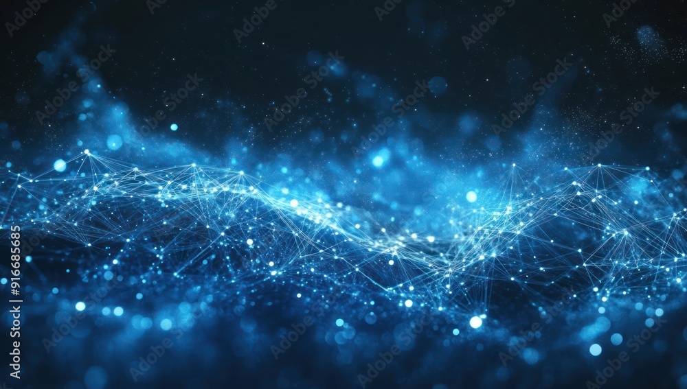 Abstract Blue Digital Network Abstract Blue Digital Network