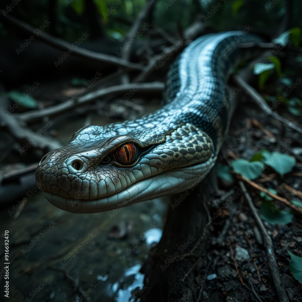Fototapeta premium snake in the forest