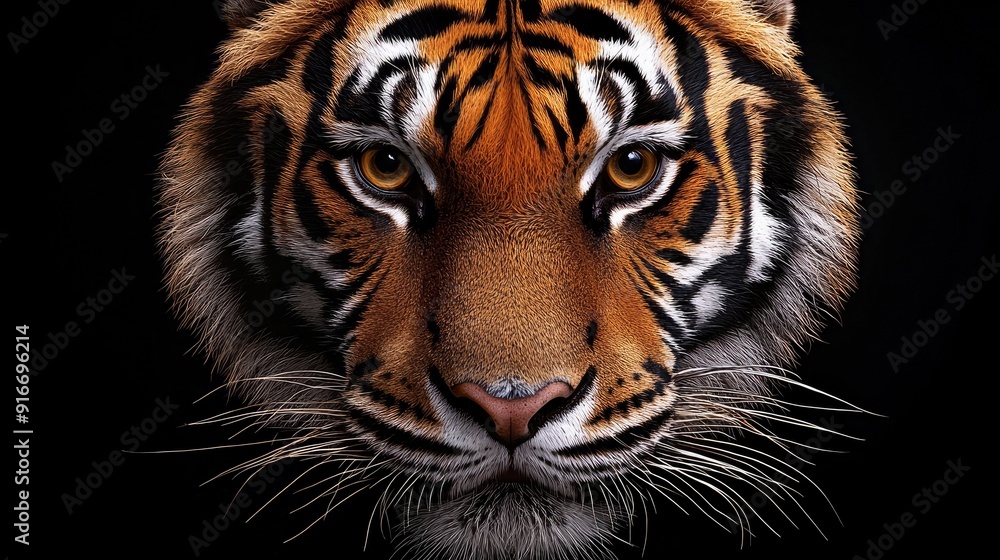 Fototapeta premium Tiger Print Background, Fierce And Wild