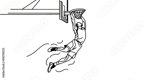 slam dunk line art photo