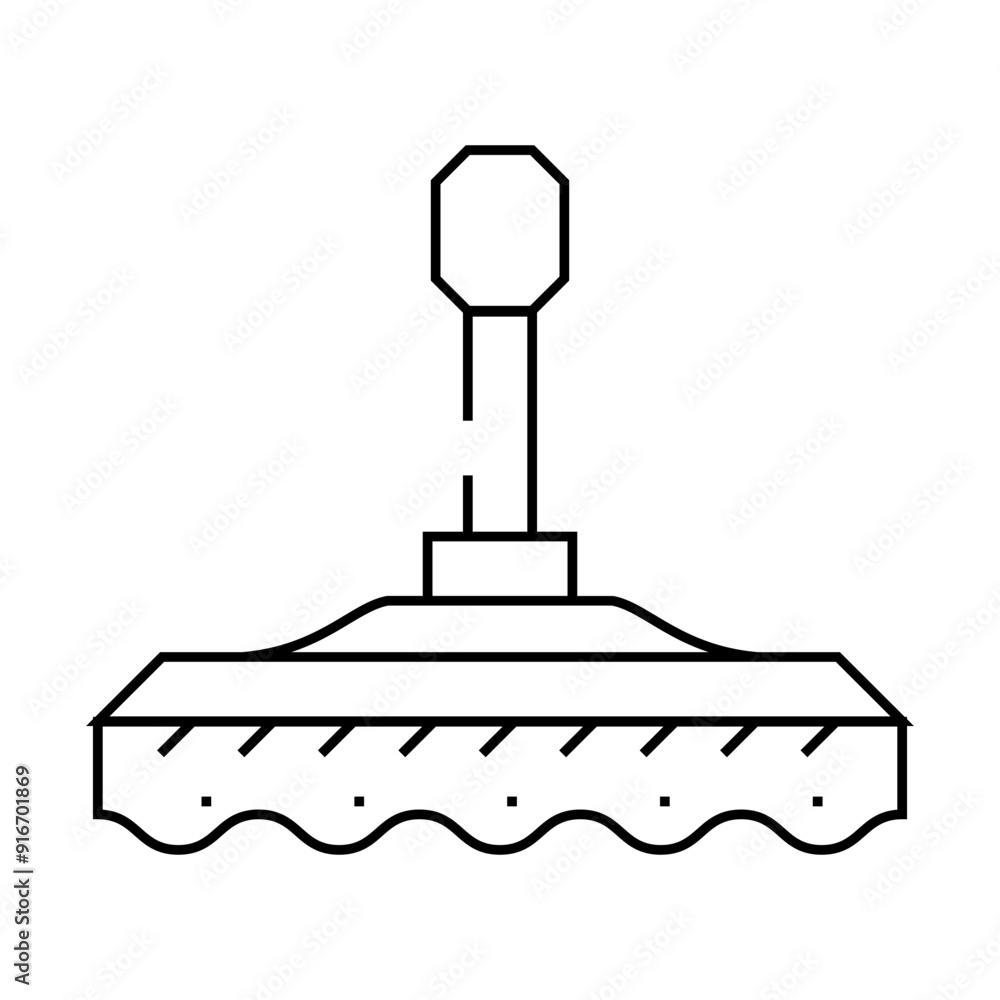 Obraz premium device nozzle for car polishing line icon vector. device nozzle for car polishing sign. isolated contour symbol black illustration