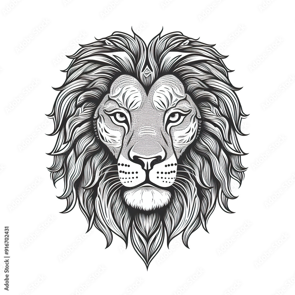 Obraz premium A lion with a mane and a long tail