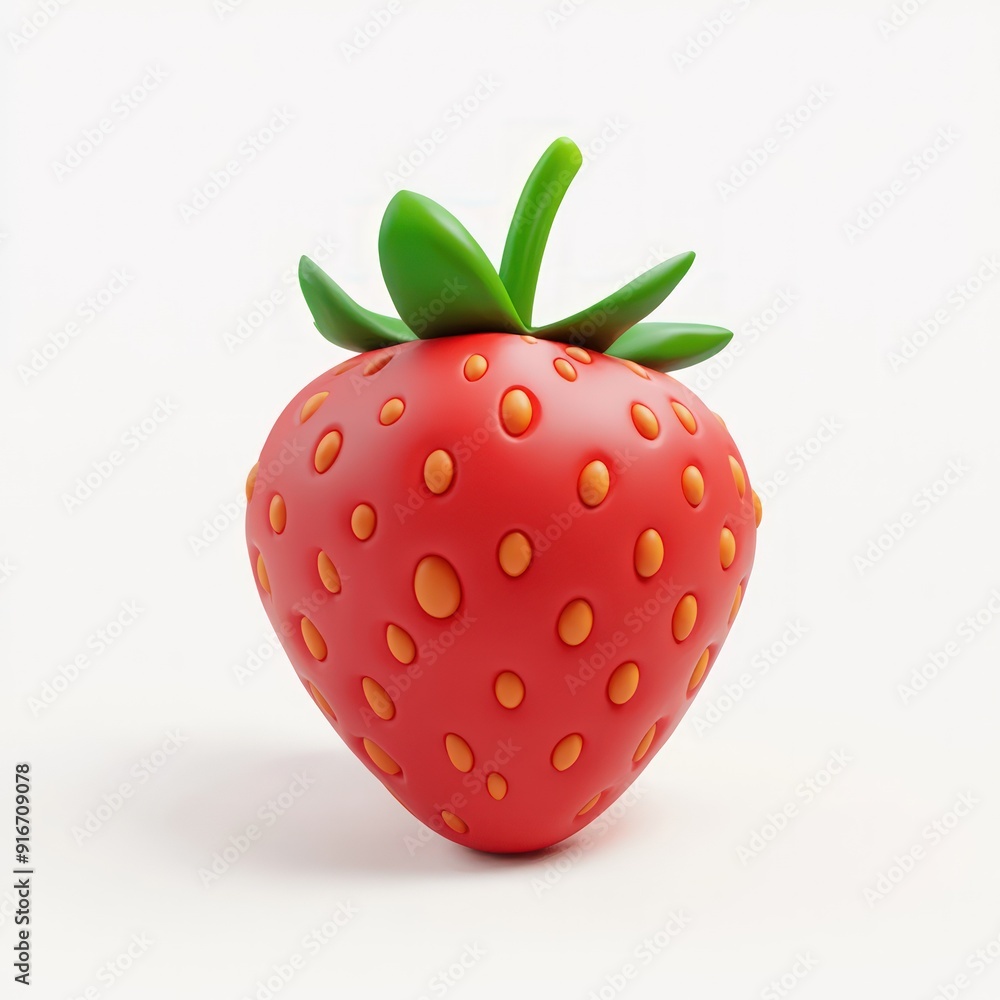 3D Rendered Strawberry 3D Rendered Strawberry