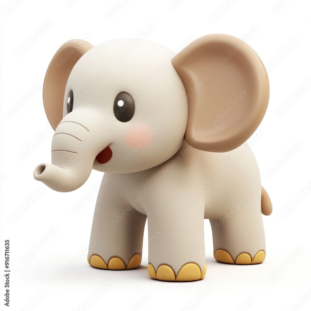 Obraz premium Cute Cartoon Elephant