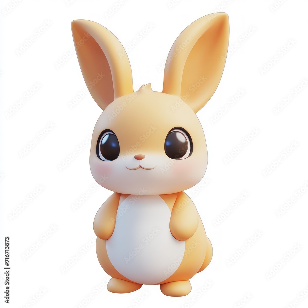 Obraz premium Adorable 3D Bunny Illustration
