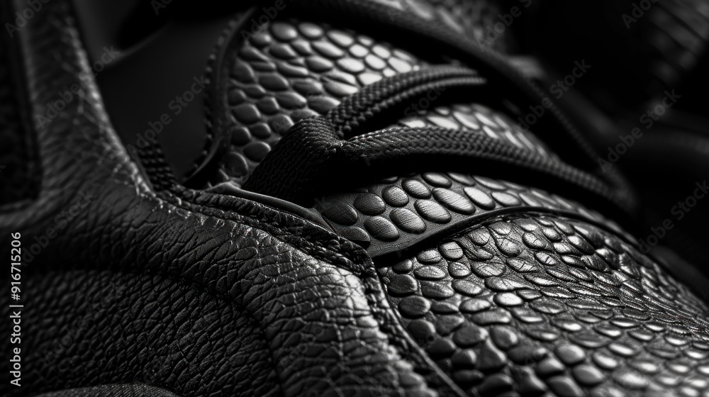 Black Leather Texture, Close-Up View Black Leather Texture, Close-Up View
