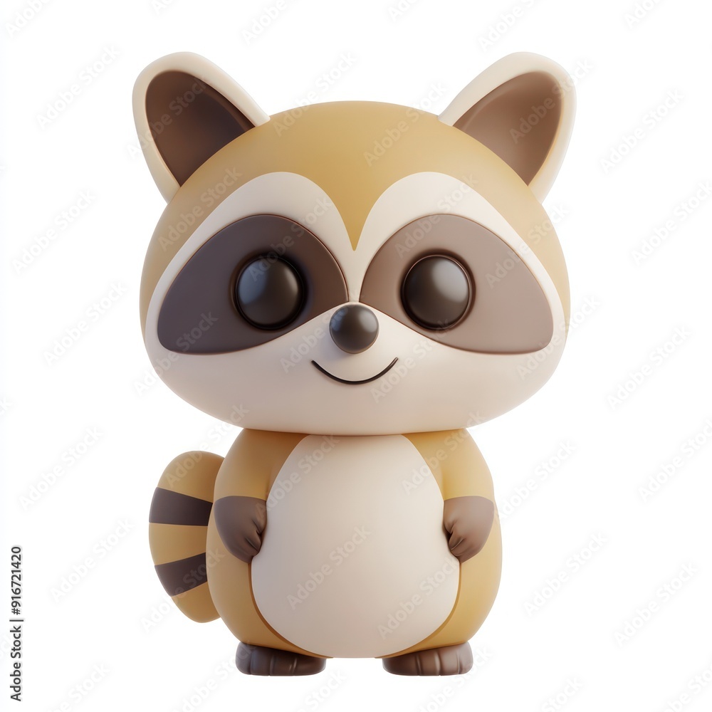 Fototapeta premium Adorable 3D Raccoon