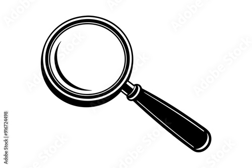 Silhouette vector design of a magnifier