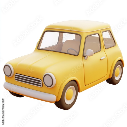 Yellow Cartoon Car