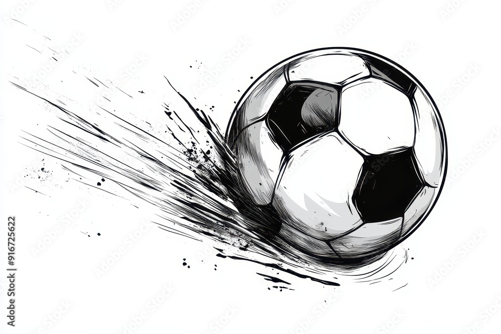 Naklejka premium Basic Ball Line Art Clipart